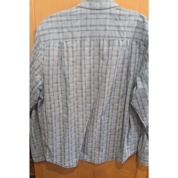 Tommy Bahama Shirt Mens Medium M blue plaid Long Sleeve Button Down part silk - Picture 2 of 4